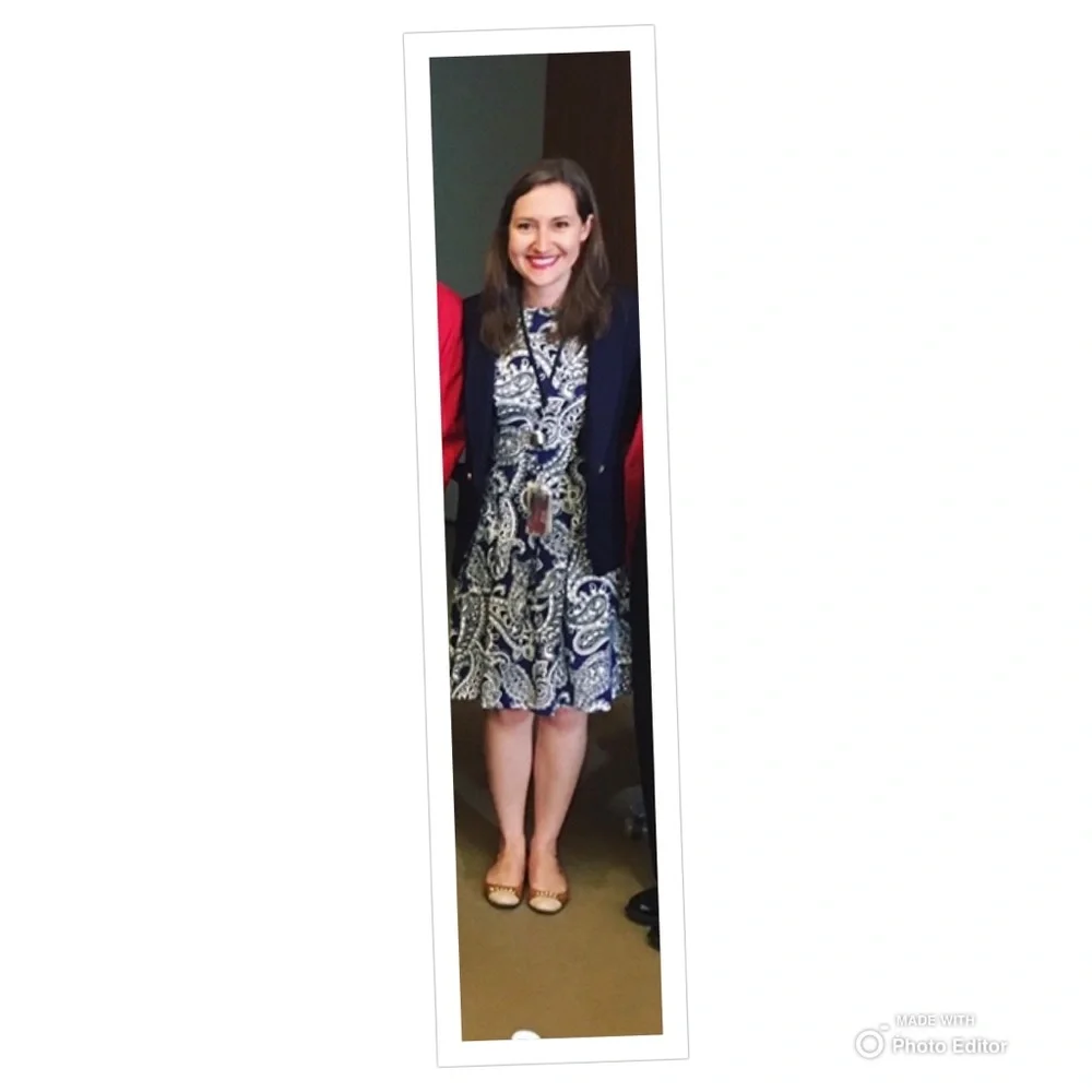 Michael Kors paisley blue flare dress - Picture 2 of 7